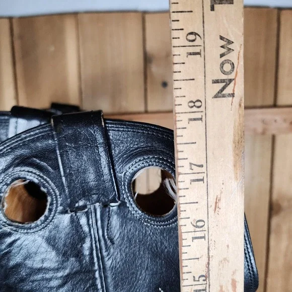 Vintage Nocona Buckaroo Tall Boots Mens 9.5 D Black Gray Leather Western Cowboy